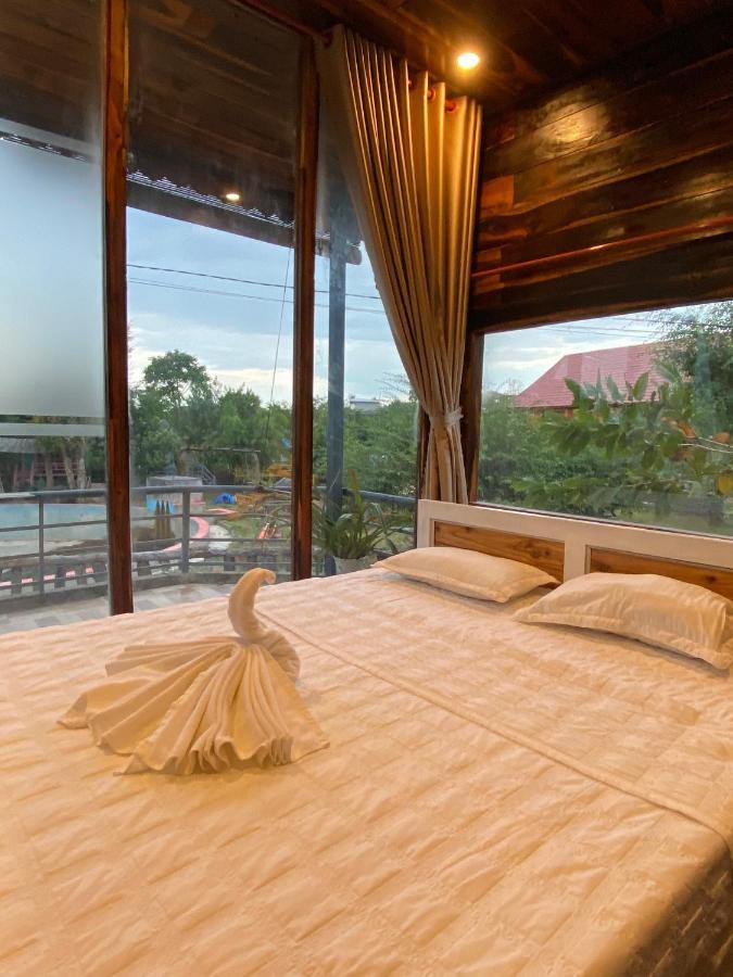 Rice Straw Green Lodge- Resort Quan Tom Bagian luar foto